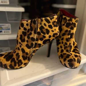 Leopard ankle boot.  Gently worn.